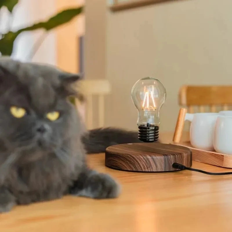 Magnetic Levitation Lamp - Floating LED Bulb Desk Light & Novelty Decor