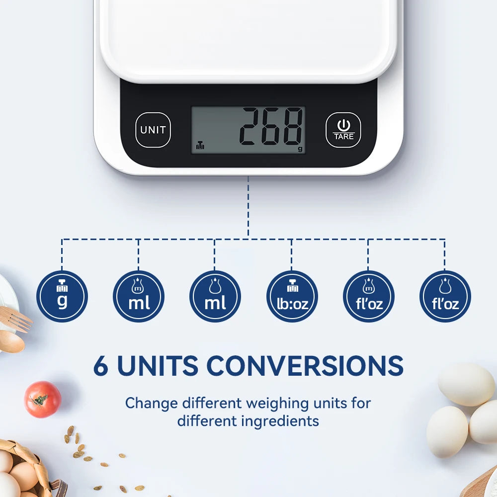 Smart Kitchen Nutrition Scale - 5kg Digital Food Scale with Calorie Calculator APP