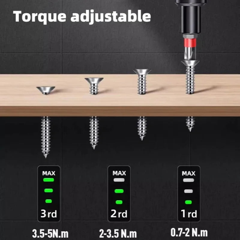 Deli Mini Electric Screwdriver Set - USB Rechargeable 2000mAh