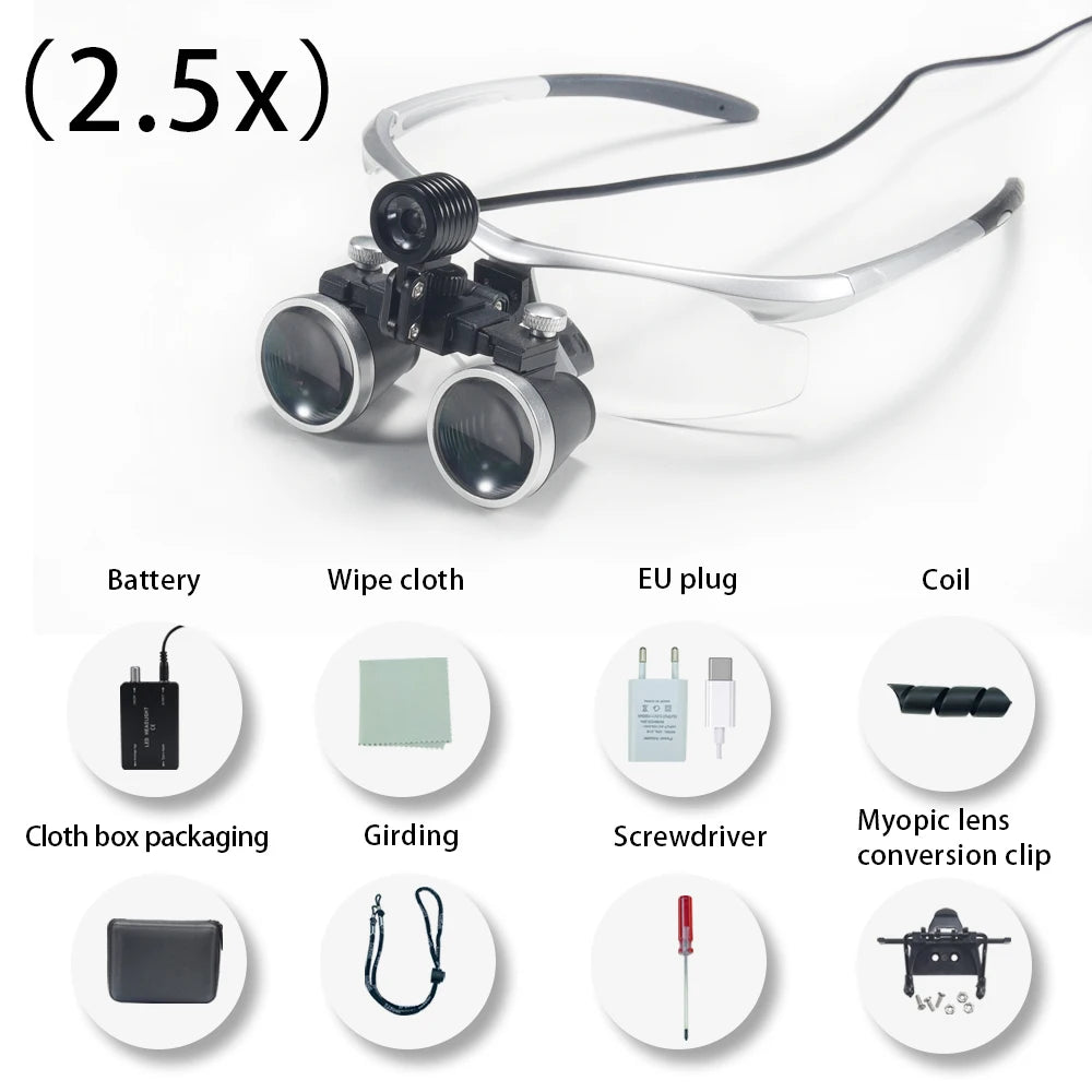 Dentistry Binocular Magnifier 2.5X/3.5X - Ultralight Dental Loupes
