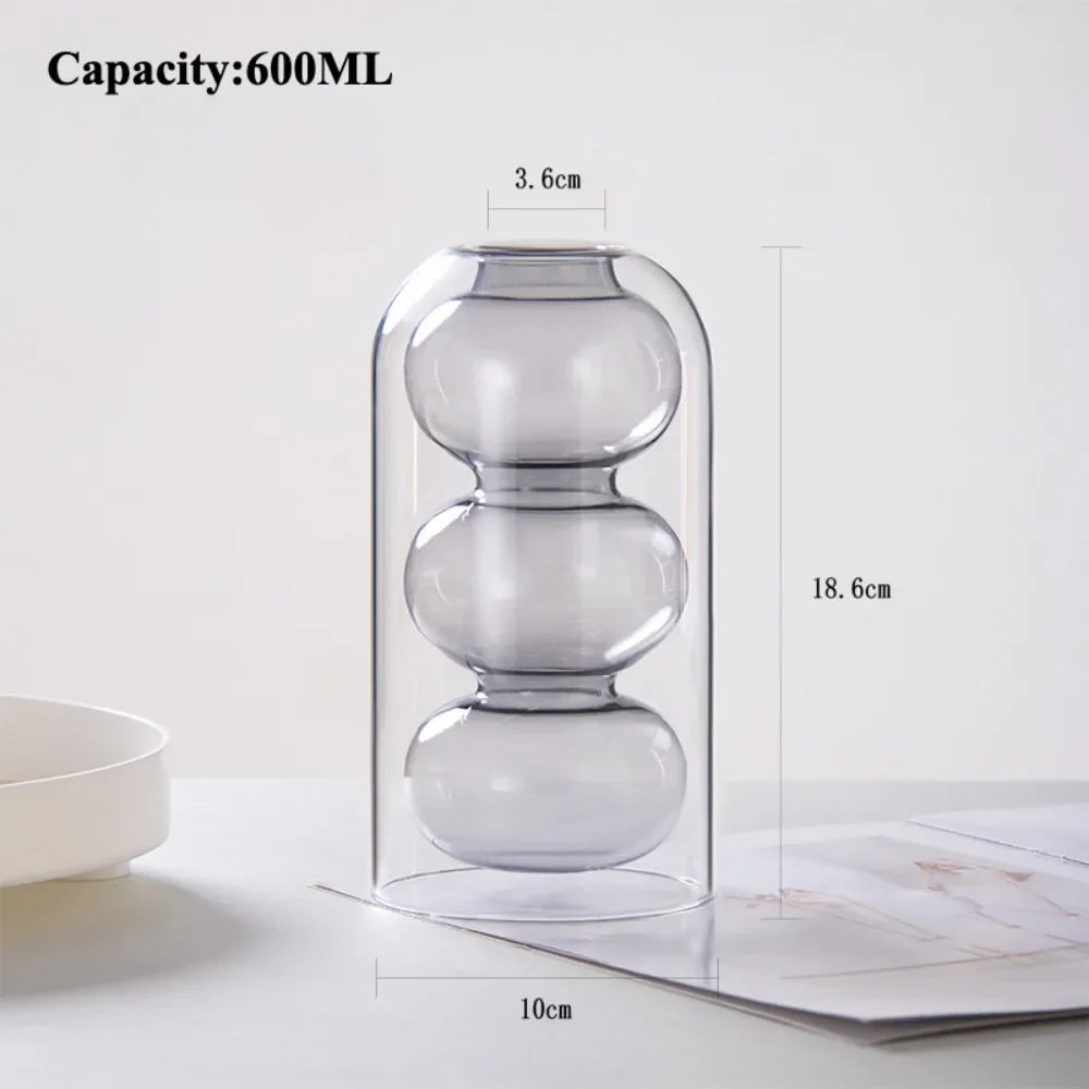 Elegant Glass Hydroponic Vase - Modern Home Decor for Plants