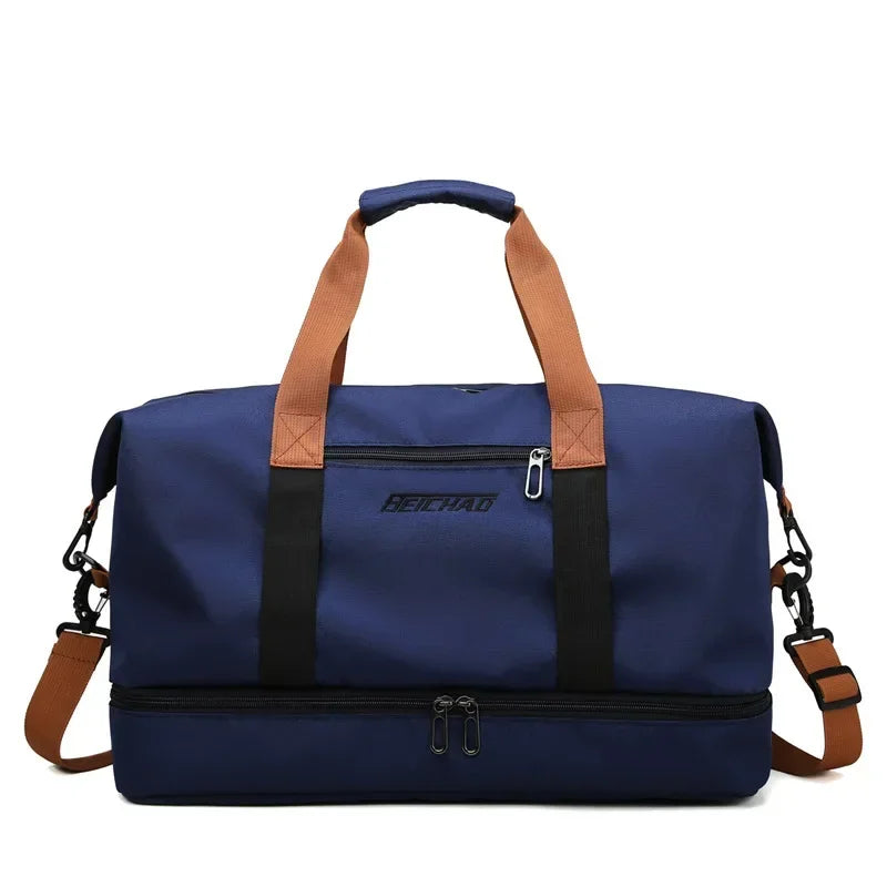 Men's Large Capacity Waterproof Gym Bag - Travel Sports Duffle & Crossbody