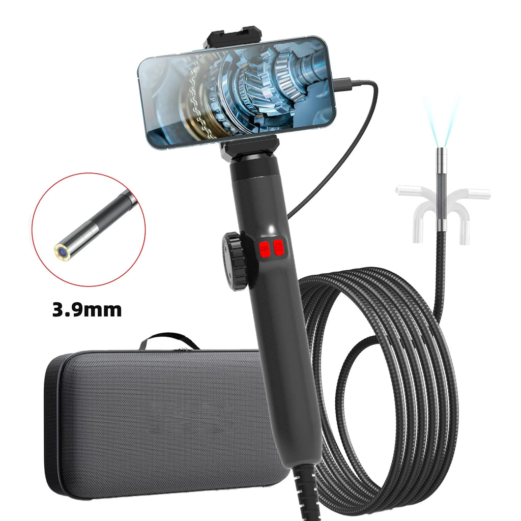 360° Articulating Borescope Endoscope Camera with Light for Android/iOS