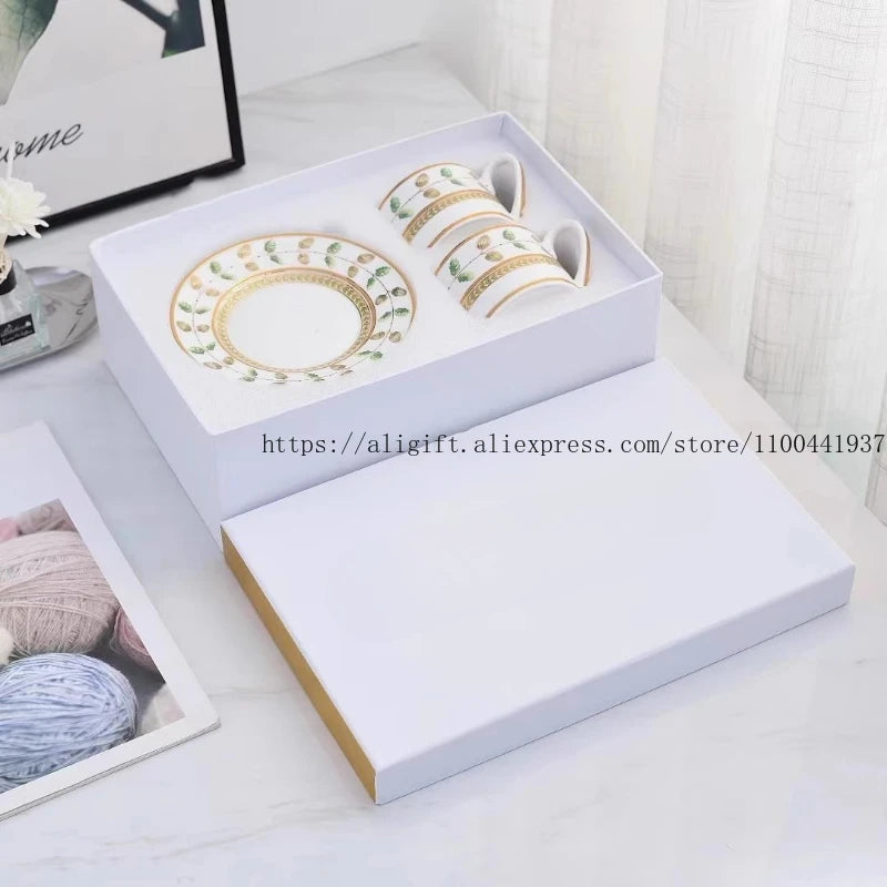 Classic Bone China Coffee & Tea Cup Set | Vabena Premium Quality