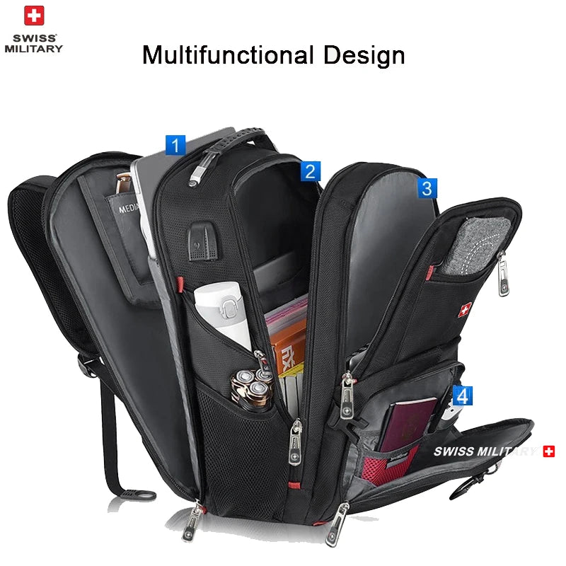 SWISS MILITARY Heavy-Duty Travel Backpack | Durable & Spacious