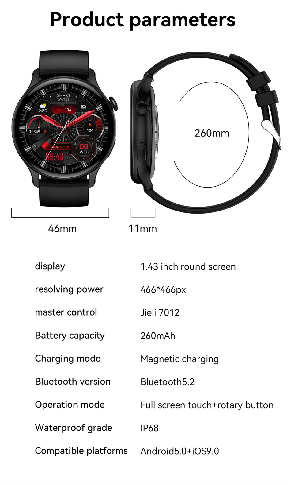 Women's Elegant AMOLED Smartwatch with GPS & Bluetooth Calling