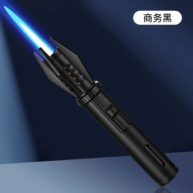 Powerful Metal Gas Lighter - Windproof Torch for Kitchen, BBQ & Cigars