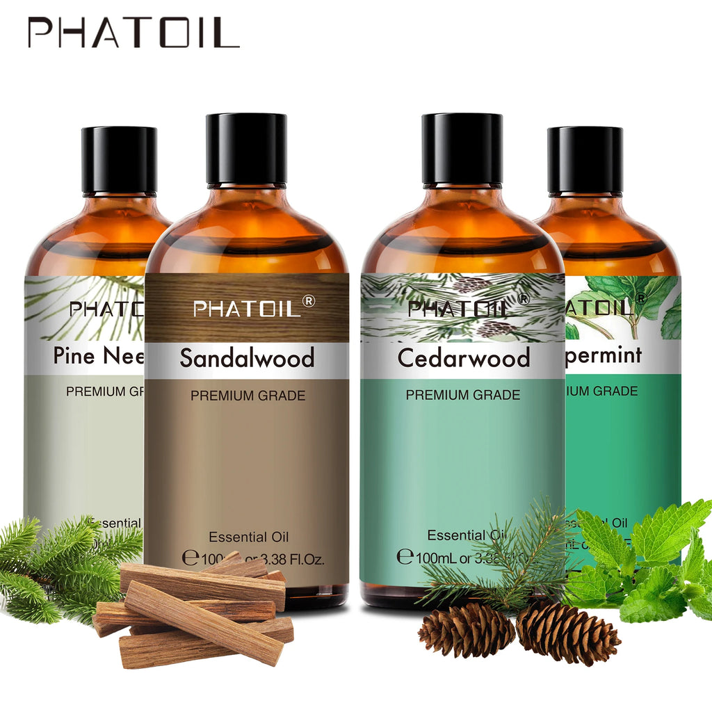 PHATOIL Premium Essential Oil Blend - Sandalwood, Lavender, Eucalyptus, Peppermint