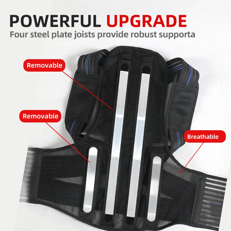 VBOSi Adjustable Back Support Posture Corrector | Ergonomic Lumbar Support