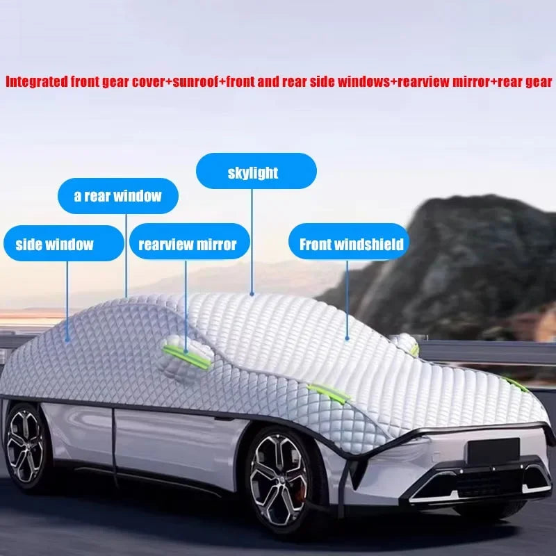 All-Season Waterproof Car Cover for Hail, Snow, Sun & Frost Protection