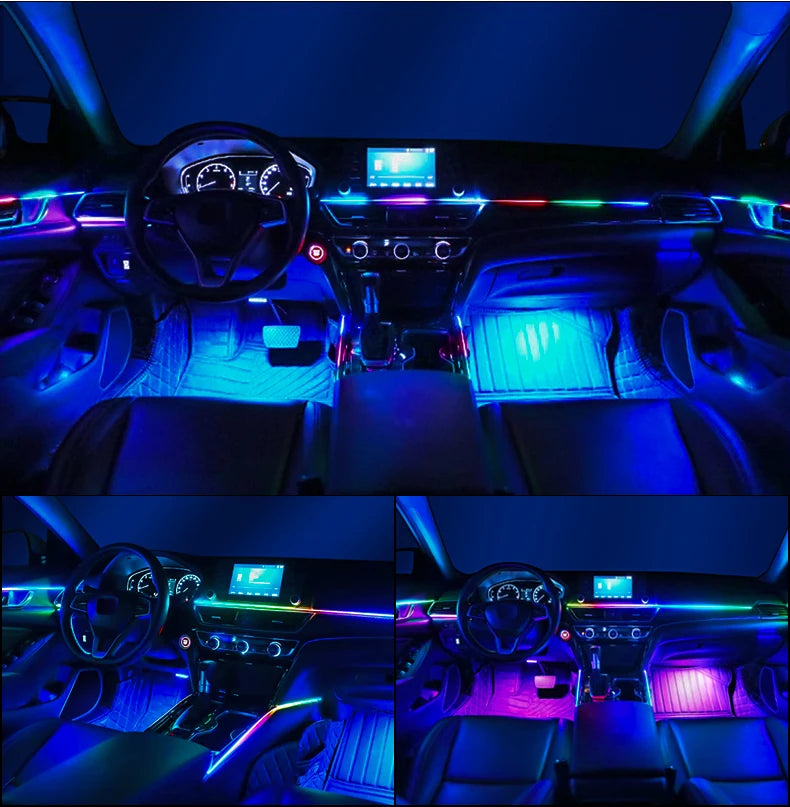 RGB LED Car Ambient Light Kit - APP Control Streamer Atmosphere Lamp