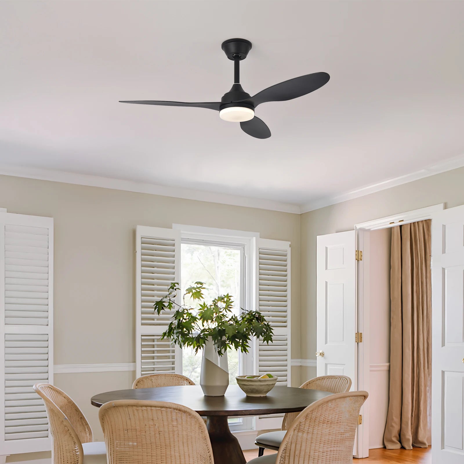 Low Profile Ceiling Fan with Light & Remote | 25"/42"/52" Indoor/Outdoor