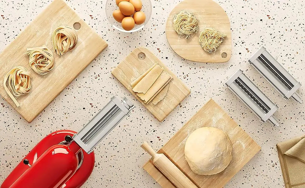 KitchenAid Pasta Attachment Set - Roller, Spaghetti, Fettuccine Cutter