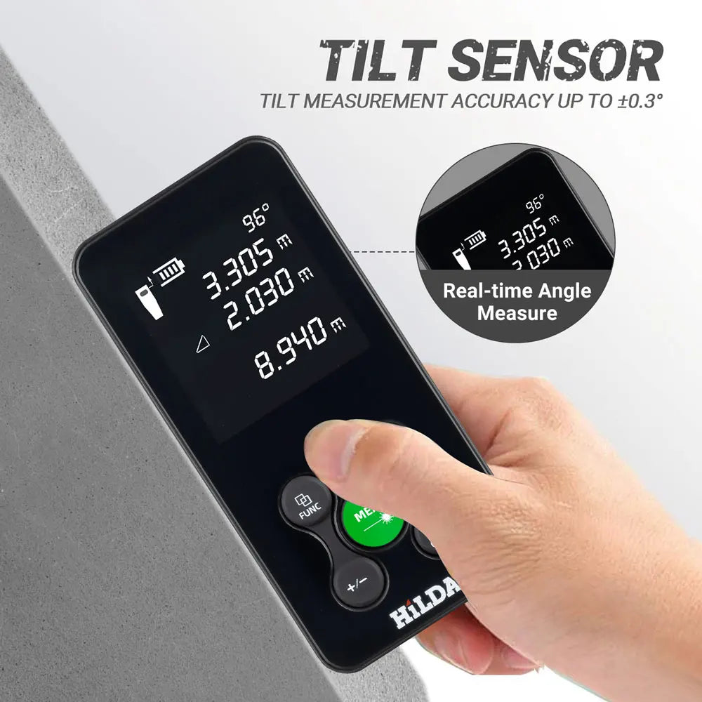 HILDA Laser Rangefinder | Digital Red/Green Light Distance Meter 50M-120M