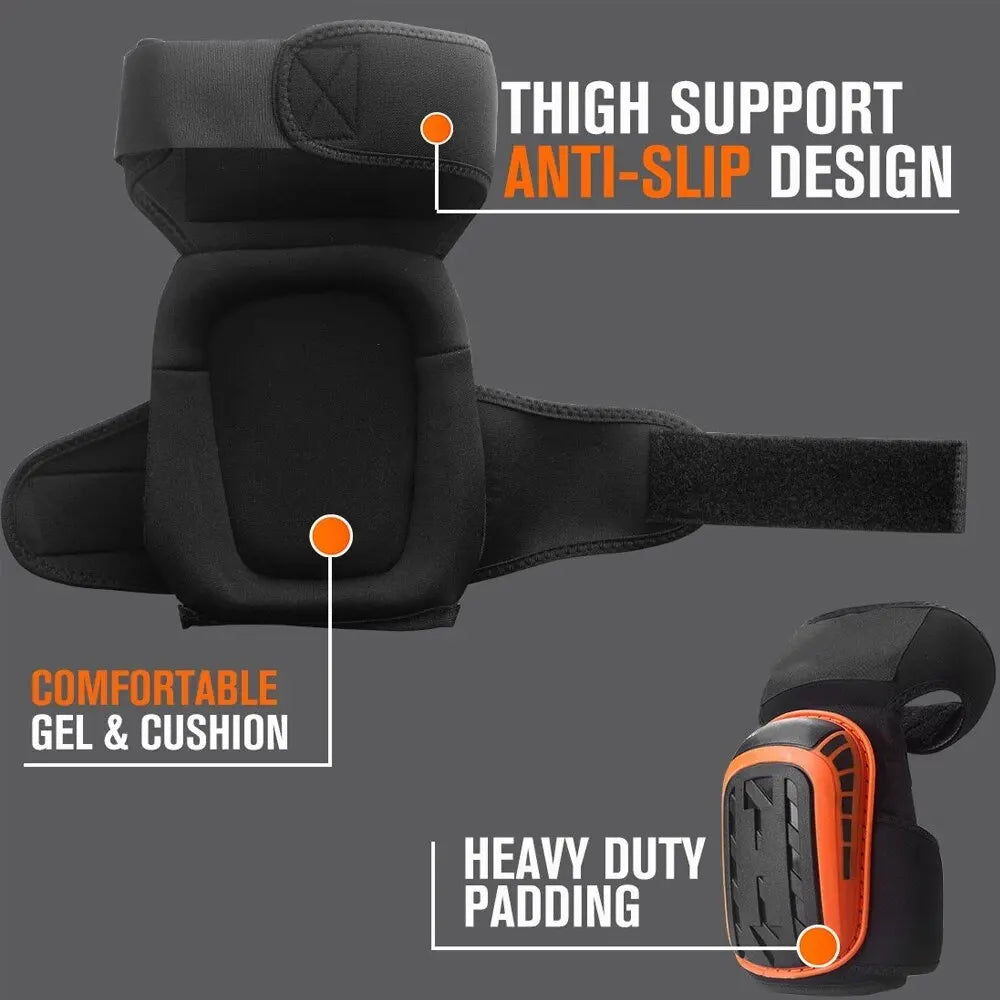 Professional Heavy Duty Gel Knee Pads for Work & Gardening Comfort