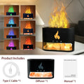 7-Color Flame Volcano Diffuser & Humidifier | Crystal Salt Lamp Fire Effect
