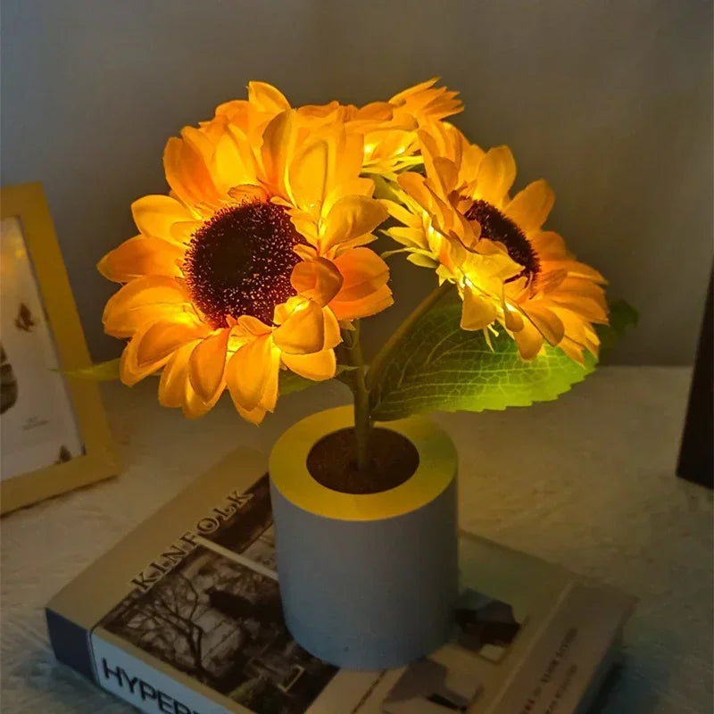 Vabena Rechargeable Sunflower LED Accent Light | Ambient Decor