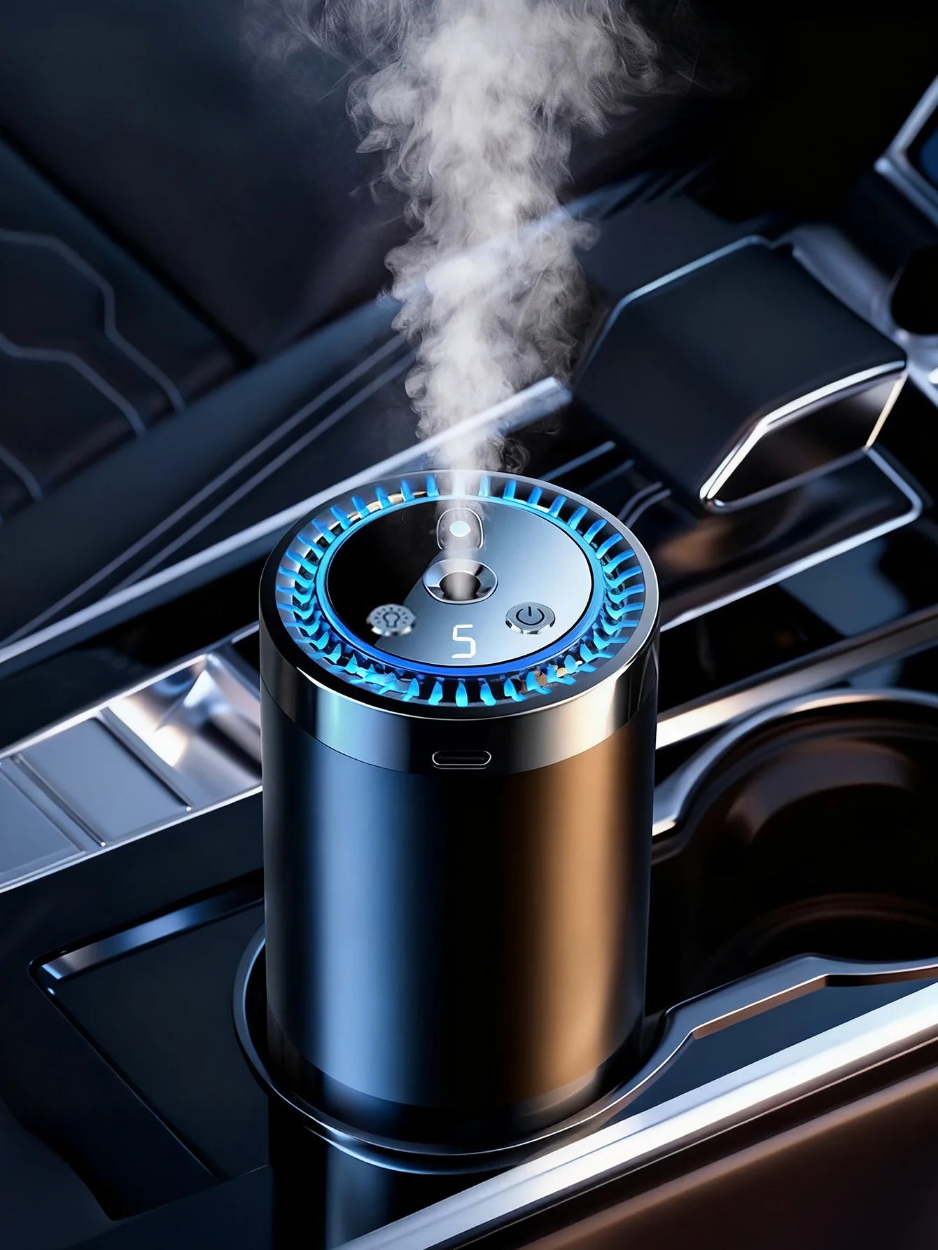 Vabena Rechargeable Car Aroma Diffuser - Colorful, Wireless & Portable