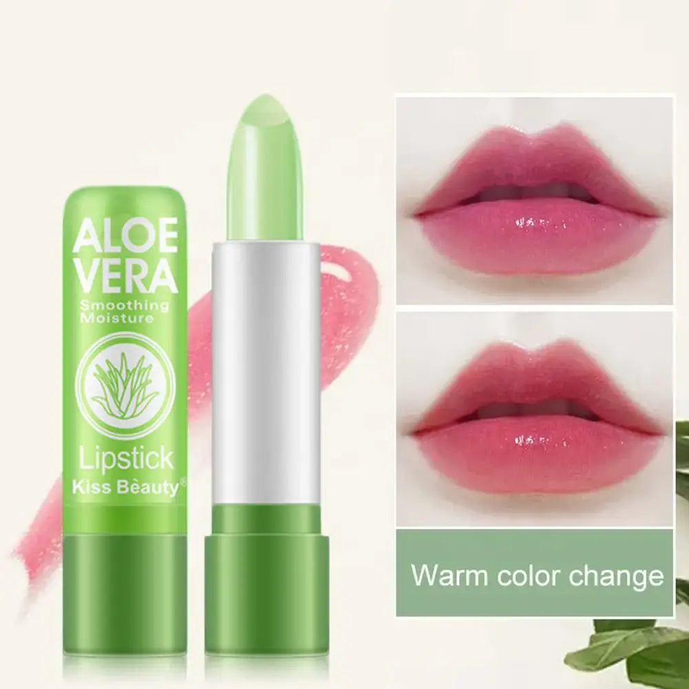 Aloe Vera Color-Changing Lipstick - Long-Lasting, Moisturizing Lip Care