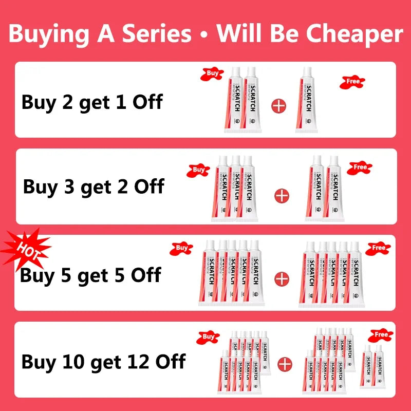 Car Scratch Remover Polish - Paint Repair Kit & Auto Care Tools