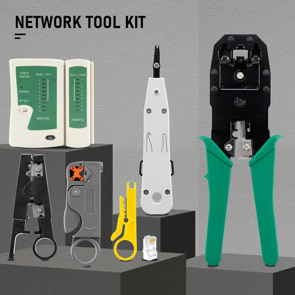 RJ45 RJ11 Network Cable Crimper LAN Tester 12-in-1 Kit