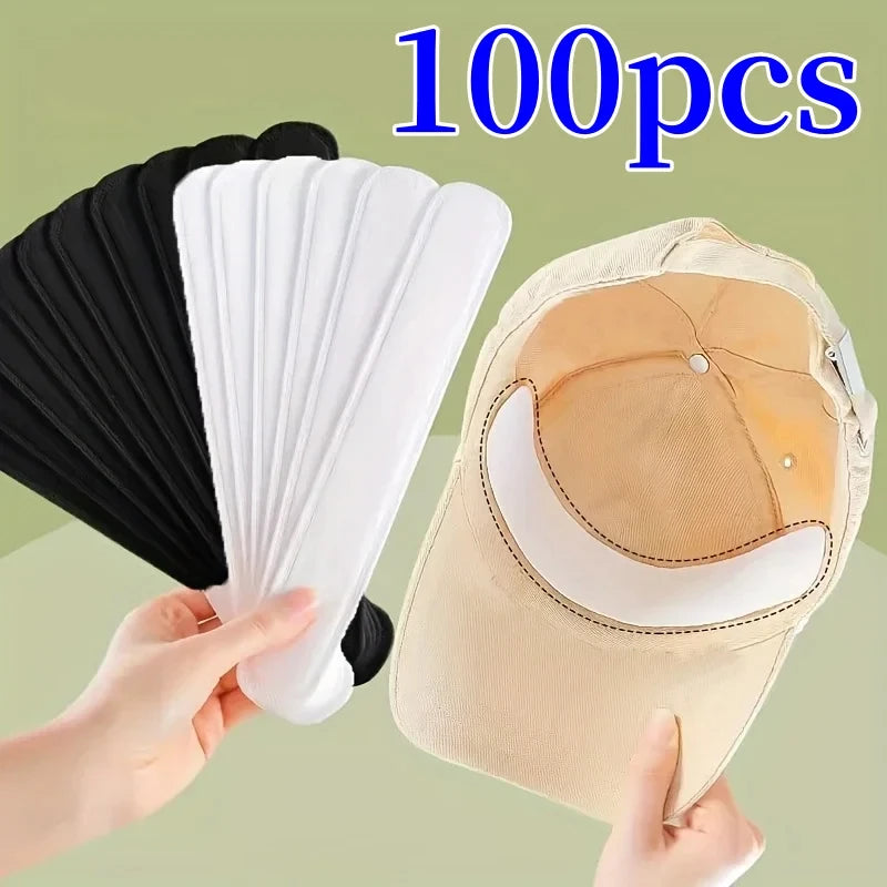 Invisible Hat Sweat Pads for Men & Women | 10/100pcs | Stain & Odor Protection
