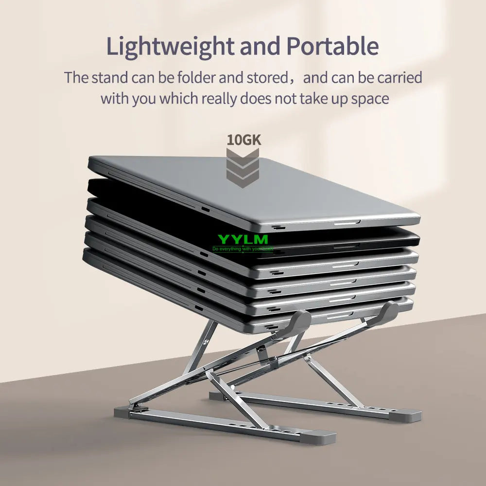 YYLMONE N8 Aluminum Ergonomic Laptop Stand - Portable & Adjustable