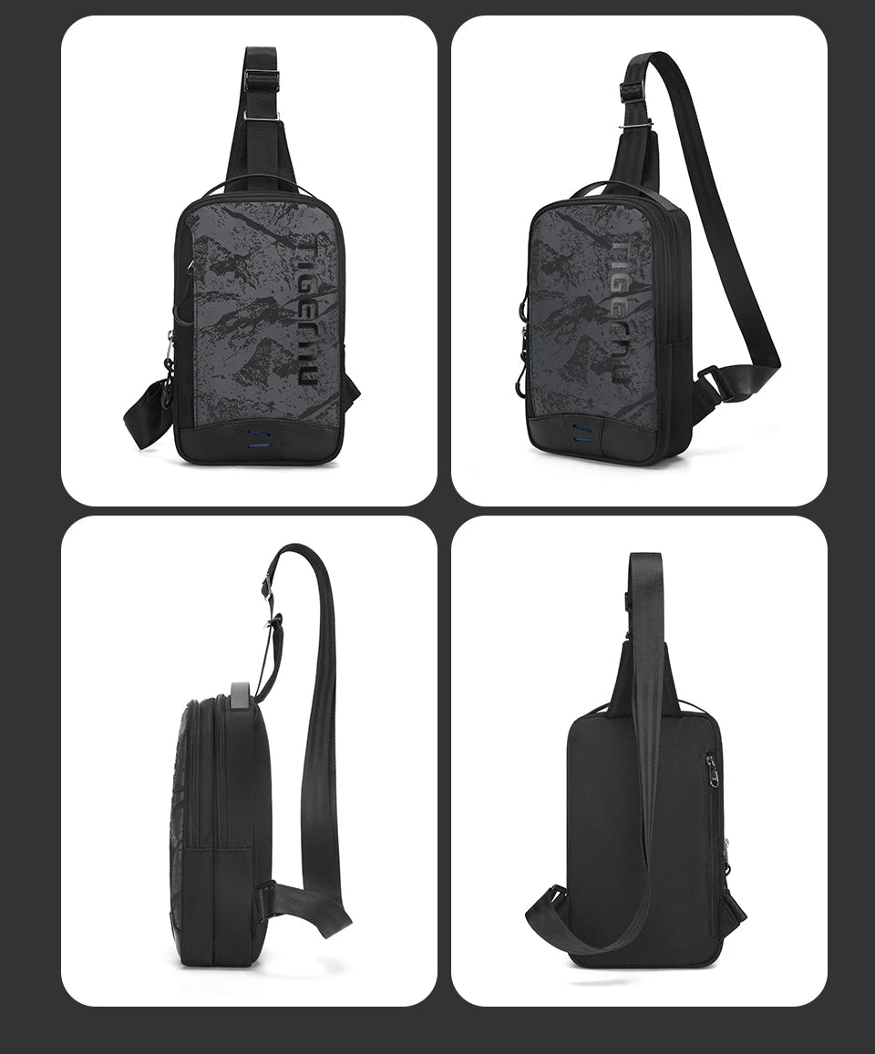 Tigernu Men's Chest Bag - Cool Shoulder & Crossbody for 9.7" iPad