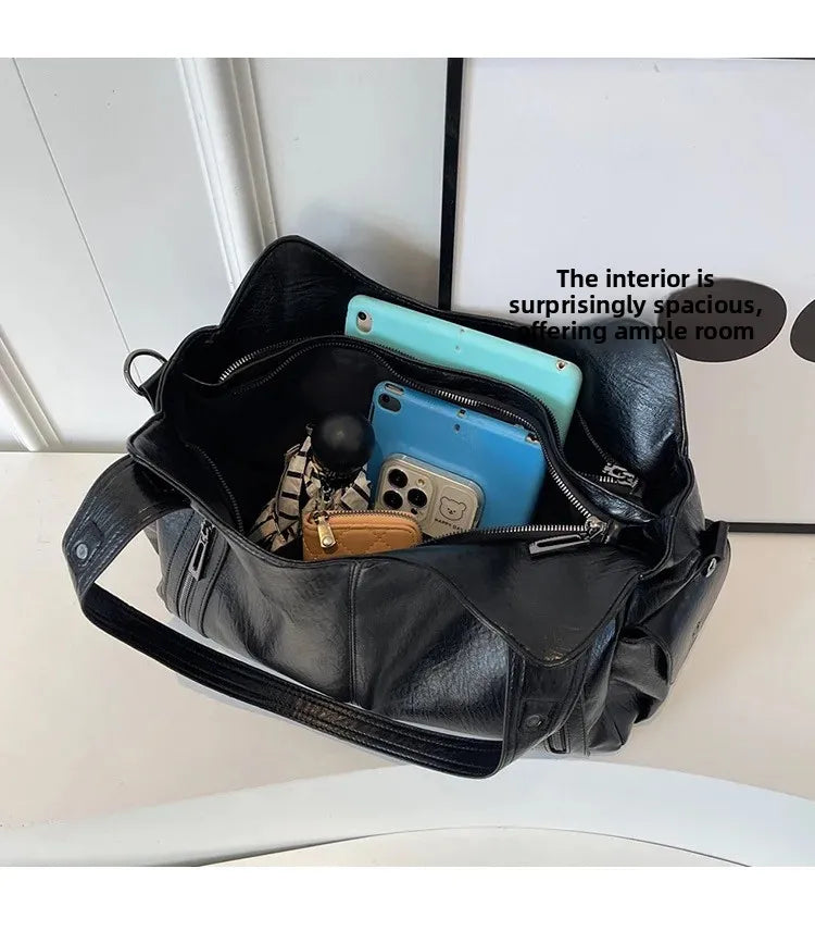 Vabena 2026 Soft Interior Shoulder Bags - High Quality Contrasting PU Handbags