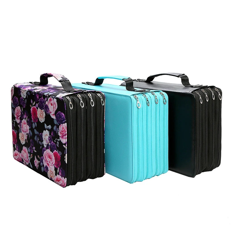 Vabena Large Capacity 168/224 Slot Pencil Case - Felt Marker Storage Organizer