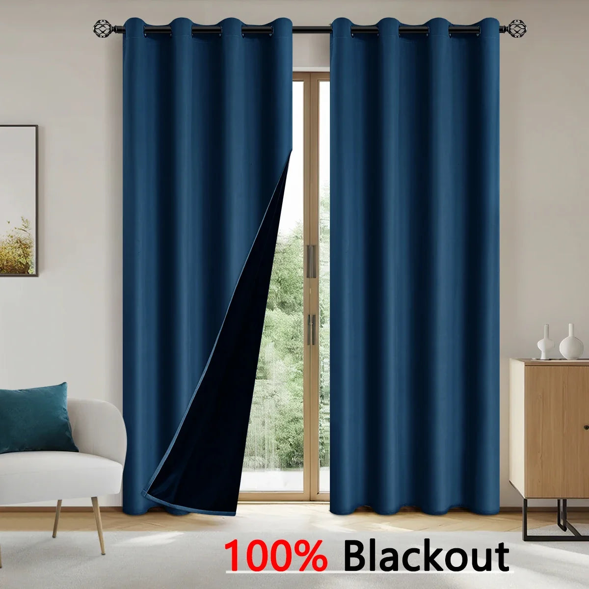 Modern 100% Blackout Curtains | Total Room Darkening & Privacy