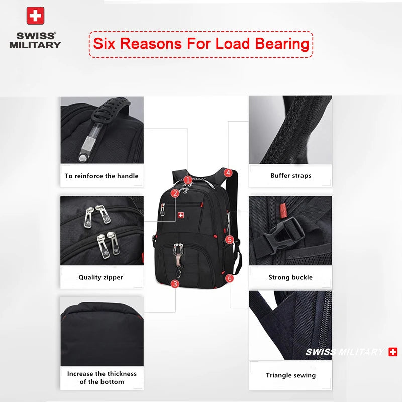SWISS MILITARY Heavy-Duty Travel Backpack | Durable & Spacious