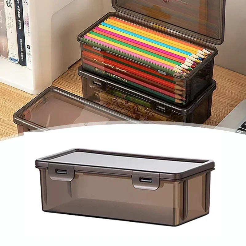 Clear Large Capacity Pen Case - Lightweight School Organizer