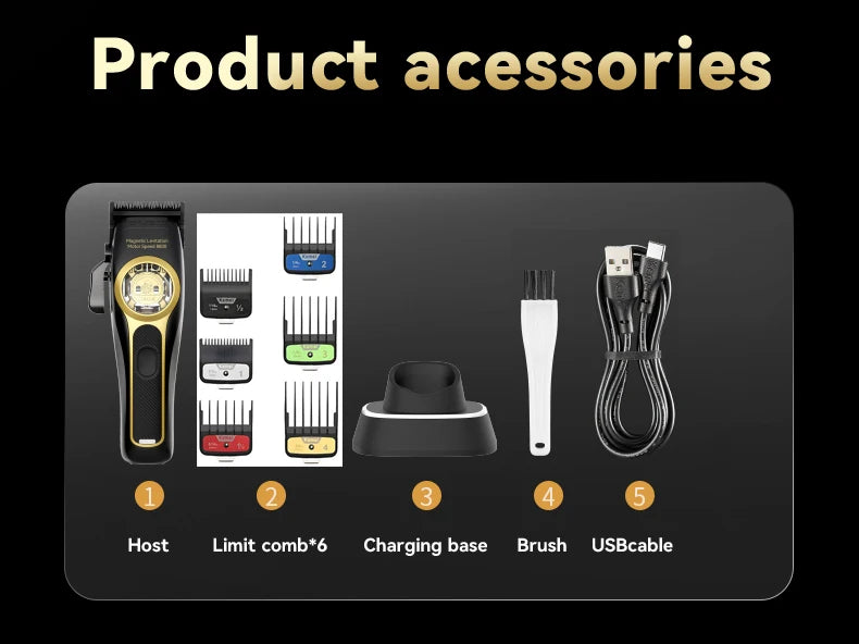 Kemei Professional Cordless Hair Clippers & Trimmer Electric