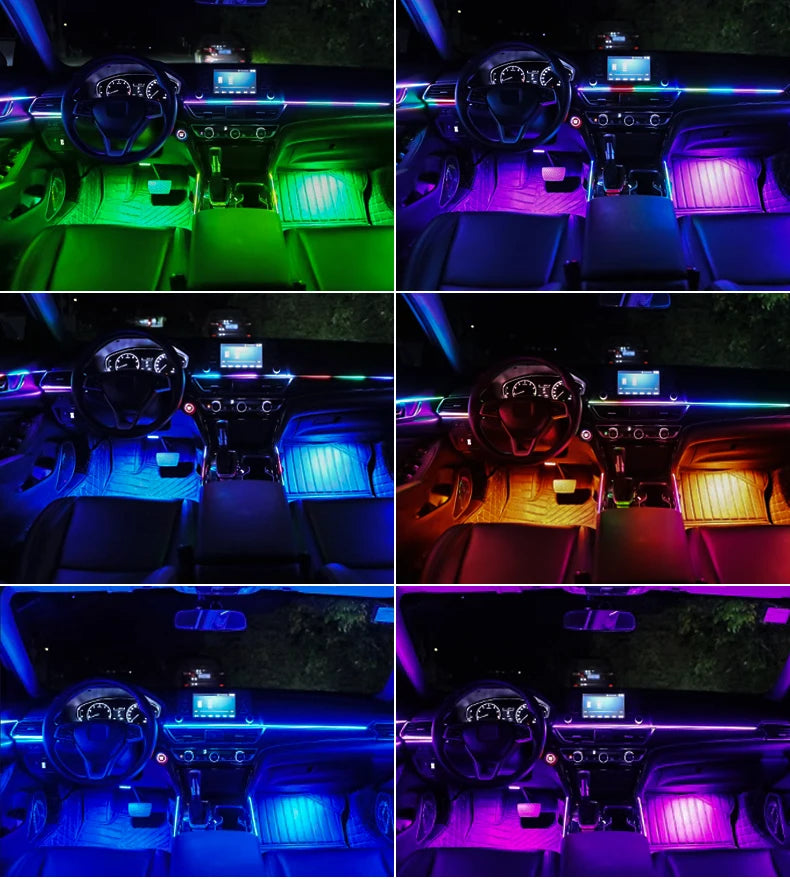 RGB LED Car Ambient Light Kit - APP Control Streamer Atmosphere Lamp