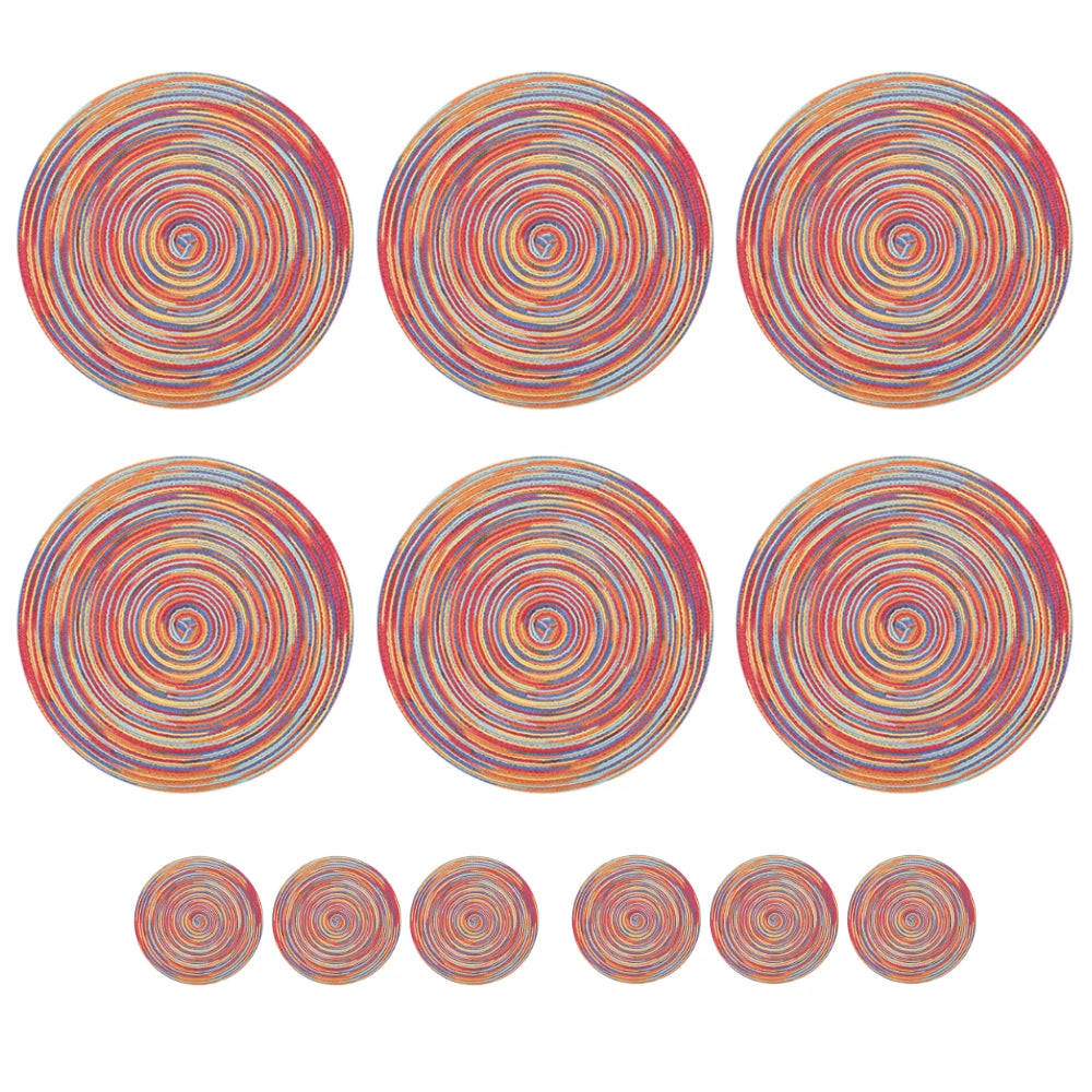 Elegant Braided Placemats & Coasters Set - 12-Piece Dining Table Protection