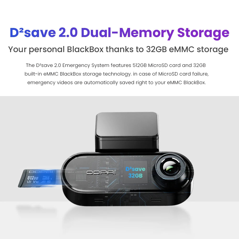 DDPAI N5 Dual 4K Dash Cam - Front & Rear, NightVIS, ADAS, GPS