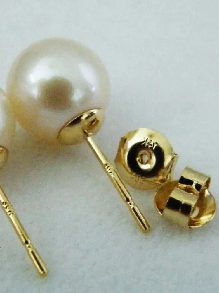 Authentic Japanese Akoya Pearl Earrings | 14K Gold Fine Jewelry