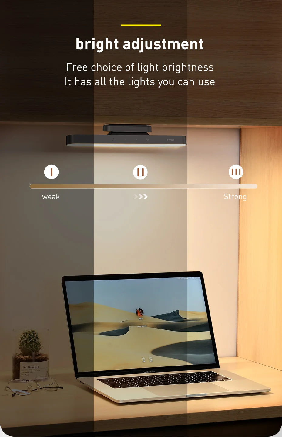 Baseus Magnetic Monitor Light Bar - Eye Protection Desk Lamp for PC