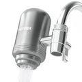 HOMEFISH Stainless Steel Faucet Water Filter - NSF Certified Lead & Chlorine Reduction