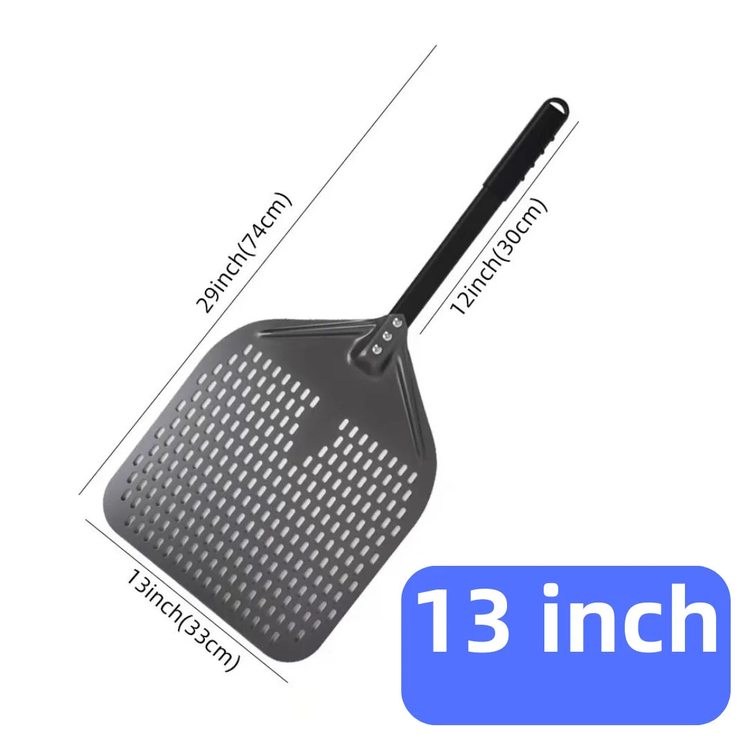 6-14 Inch Hard Anodized Aluminum Pizza Peel – Durable Oven Spatula & Bread Paddle