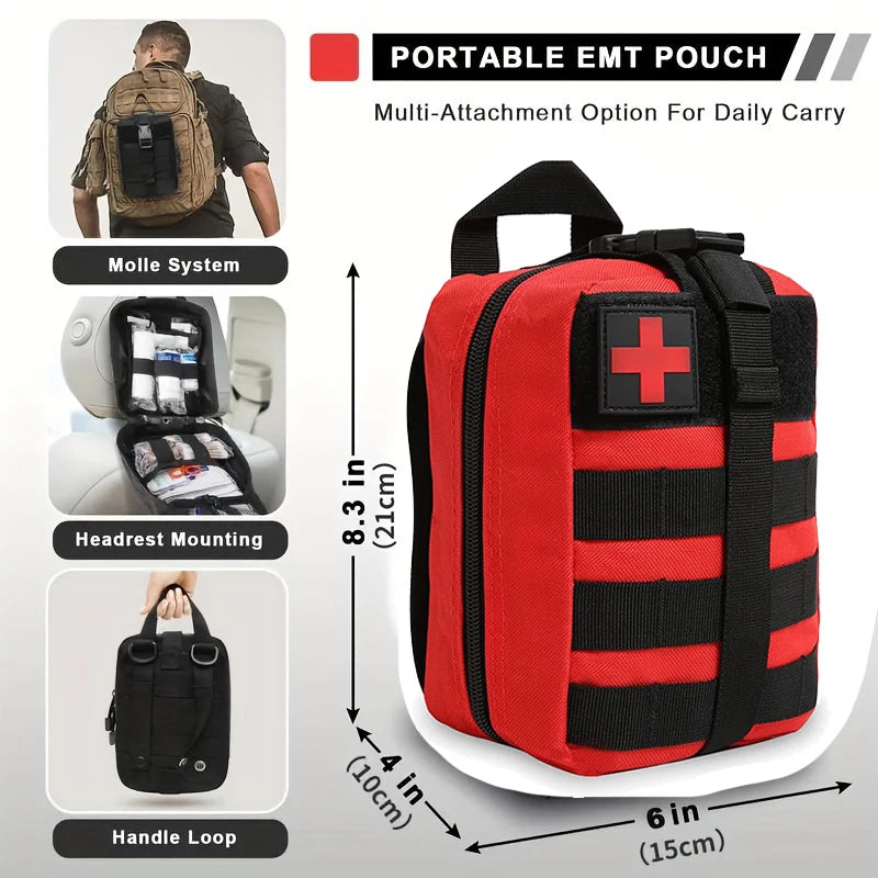 131-Piece Military First Aid Trauma Kit with Tourniquet | Emergency Survival Gear