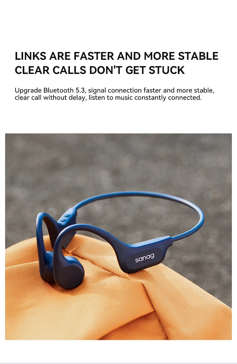 Sanag B60S Bone Conduction Swimming Headphones IPX8 Bluetooth MP3