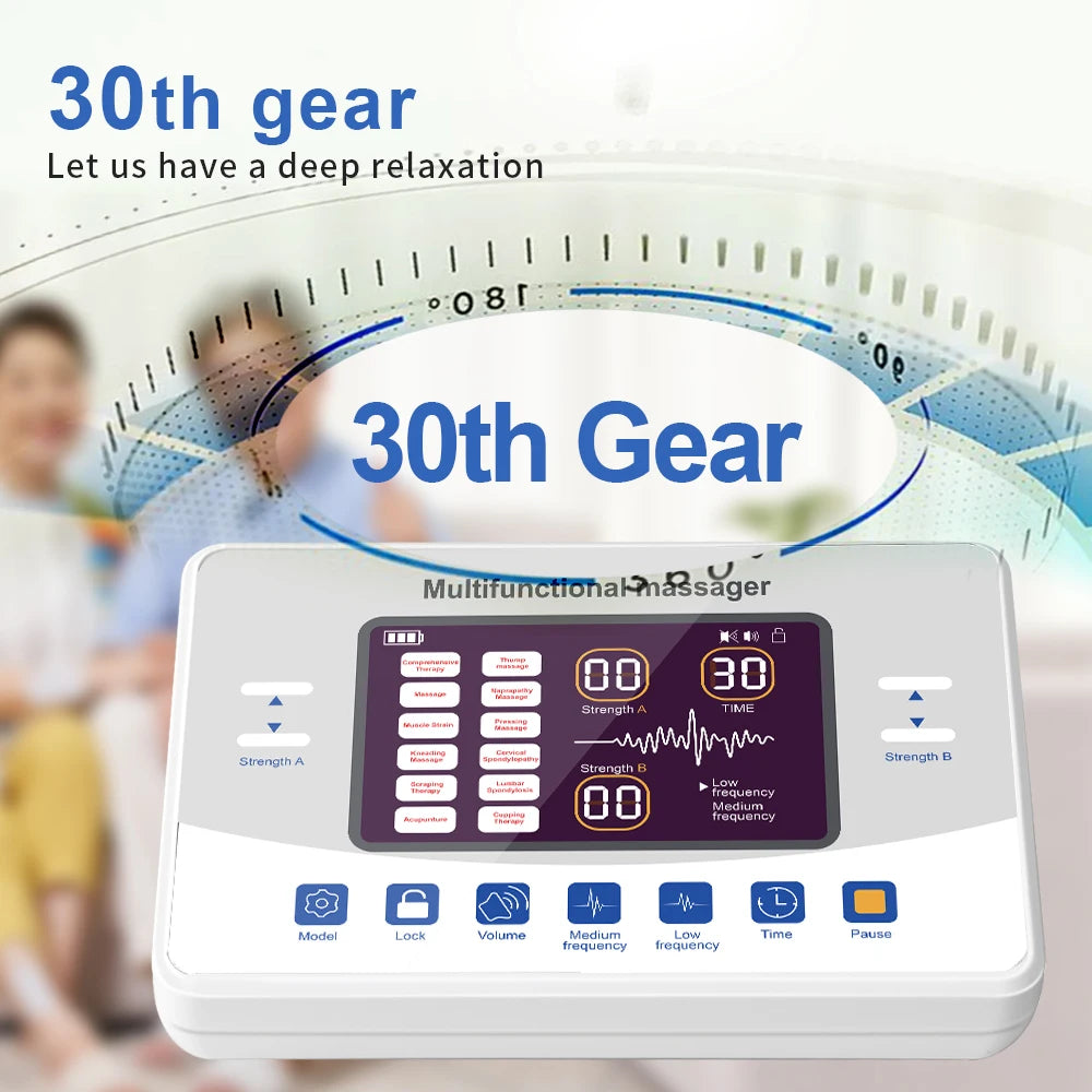 EMS TENS Unit Electric Muscle Stimulator | Rechargeable Pulse Massager for Pain Relief & Recovery