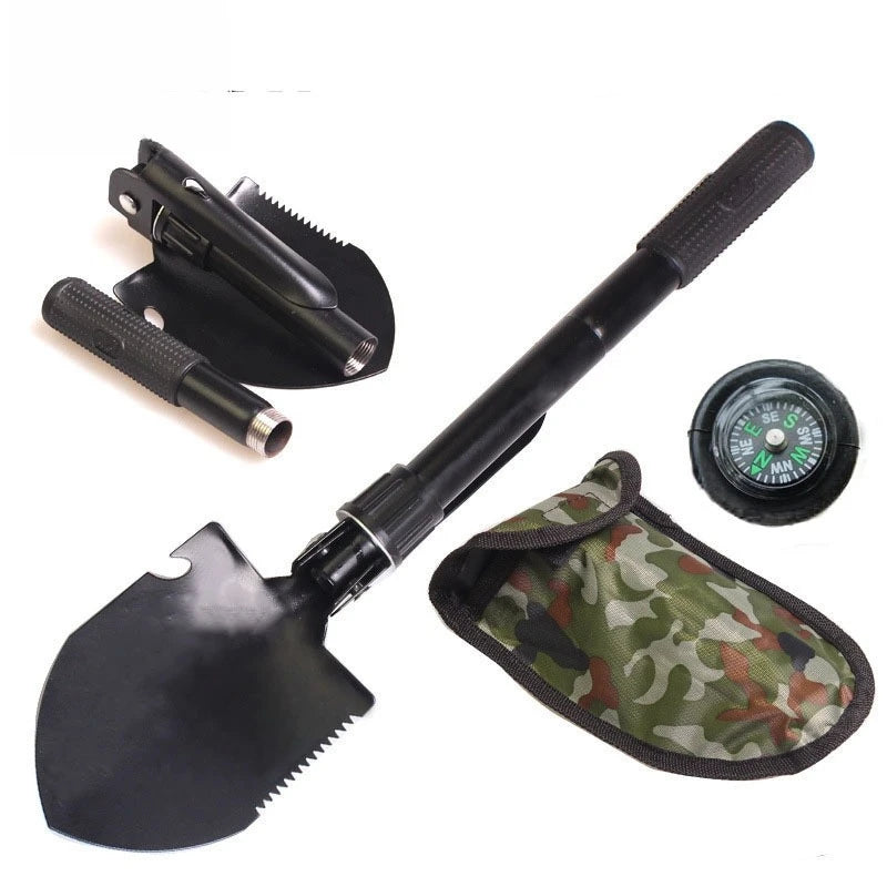 Vabena Outdoor 4-in-1 Multifunctional Folding Sapper Shovel - Stainless Steel