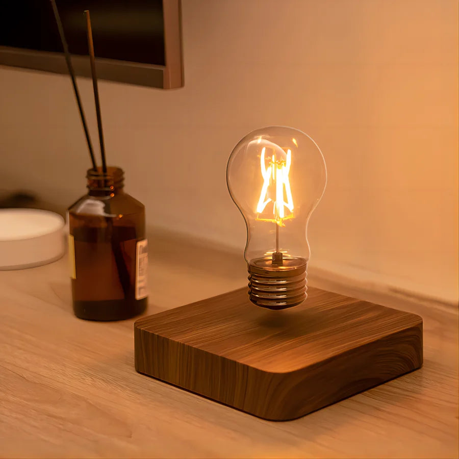 Magnetic Levitation Lamp - Floating LED Bulb Desk Light & Novelty Decor