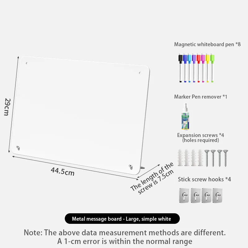 Desktop Magnetic Whiteboard & Blackboard for Cafe & Office Display