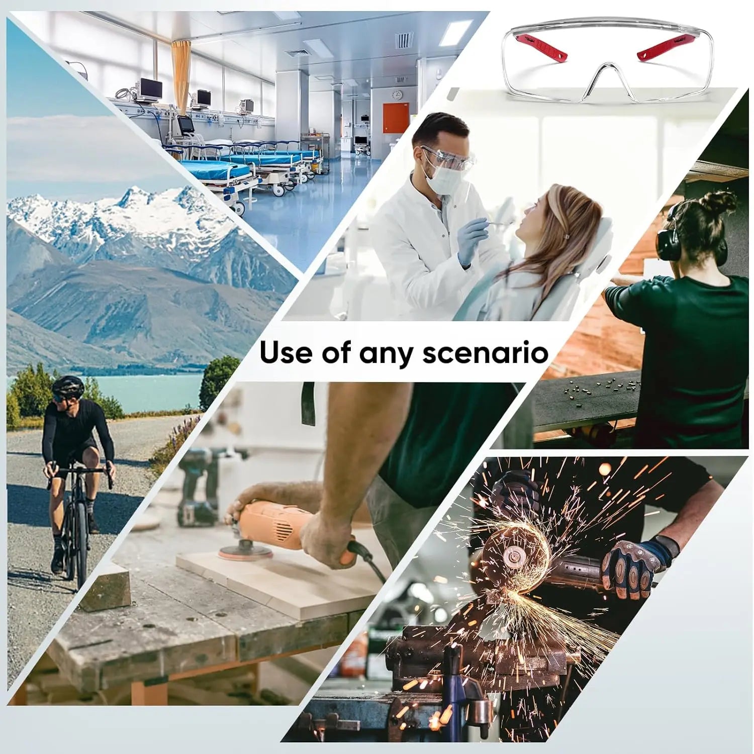Safety Goggles Over Glasses - Anti-Fog ANSI Z87 CE Eye Protection