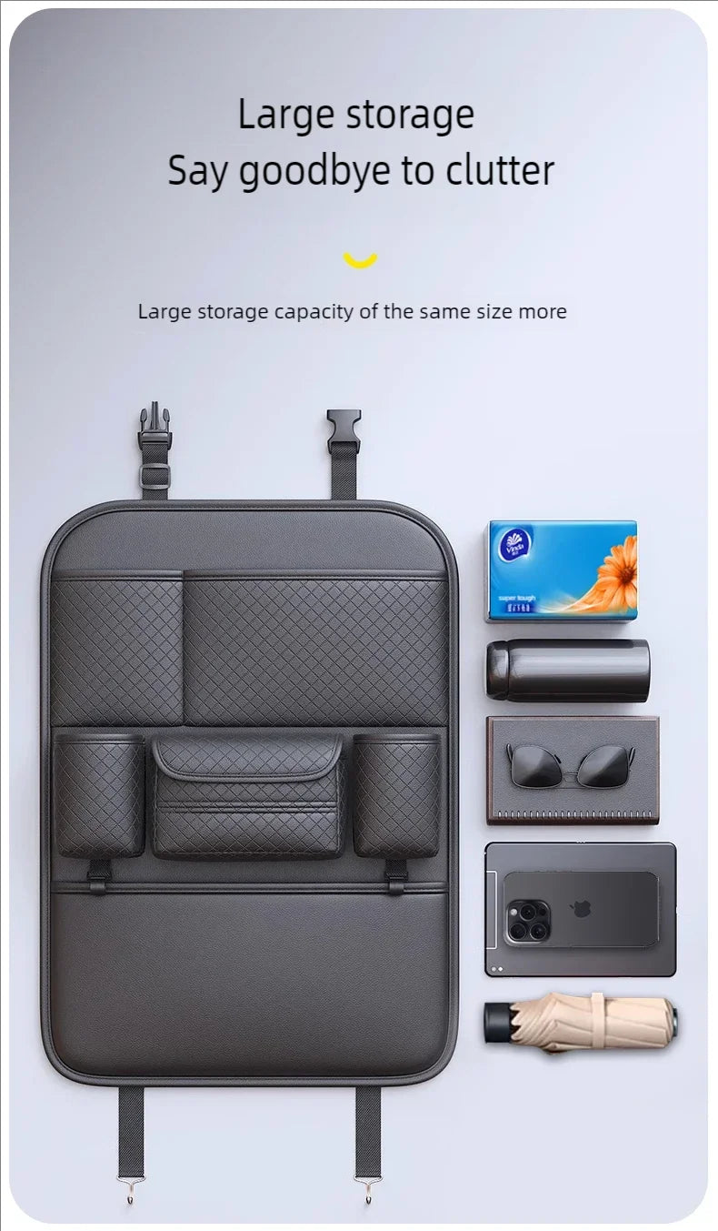 JFBONIN Car Seat Back Organizer - High Capacity Multi-Pocket Storage