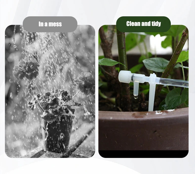 Garden Drip Irrigation Kit with Regulating Valve - Potted Plants & Greenhouse Watering System